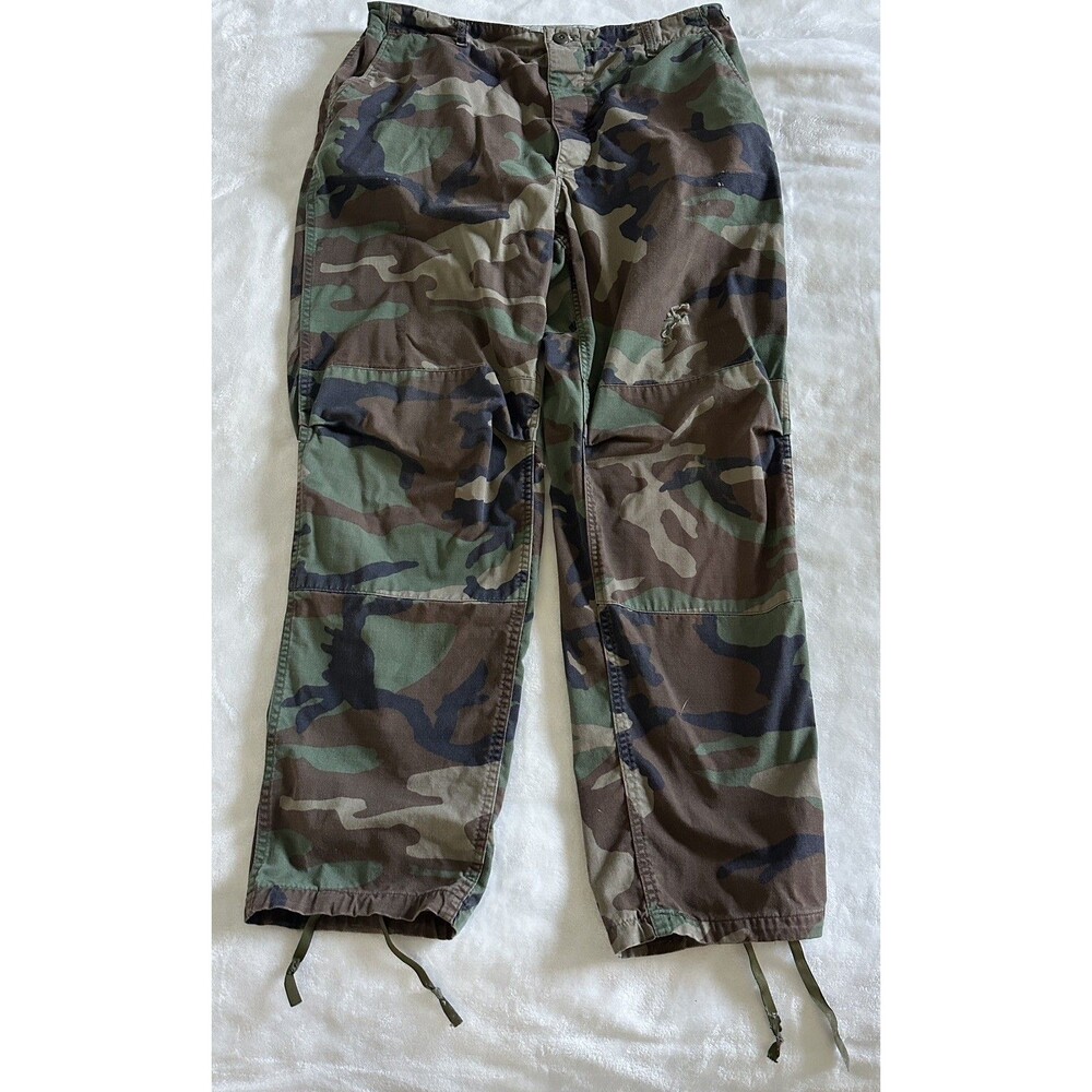 VTG 1990 US Army M81 Woodland Camo BDU Cargo Pants Large Reg Propper Gulf War